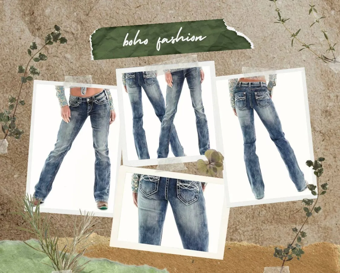 Western Acid Wash Sadie Bootcut Jeans