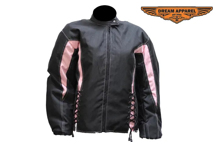 Womens Pink Textile Jacket