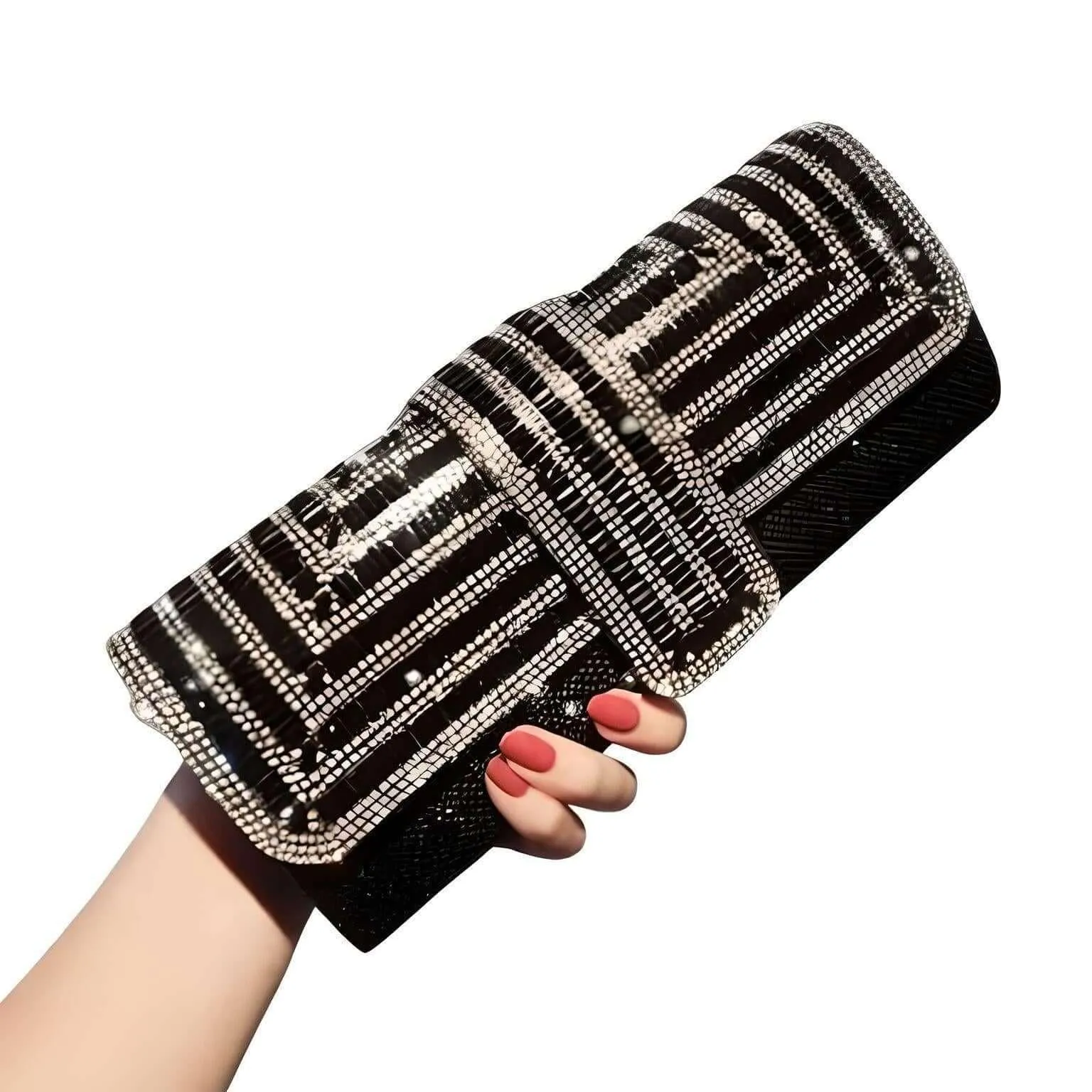 Women's Stunning Crystal Diamond Evening Clutch