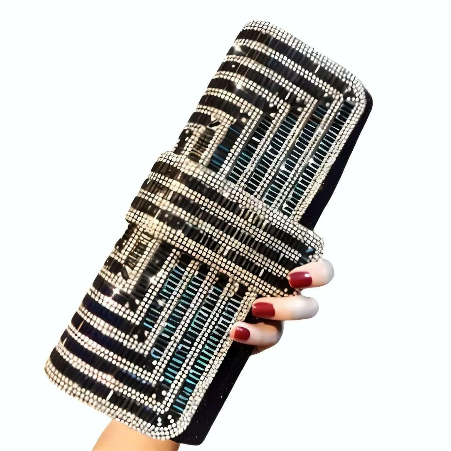 Women's Stunning Crystal Diamond Evening Clutch