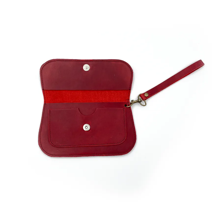 Wristlet Wallet in Red